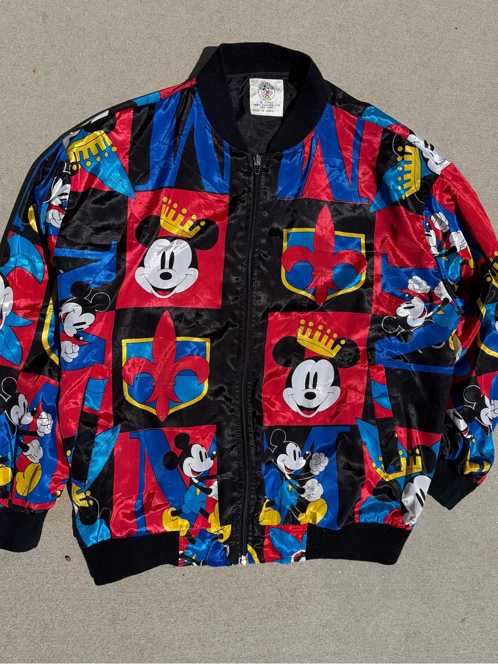 Vintage Mickey & Co Disney AOP Bomber Jacket